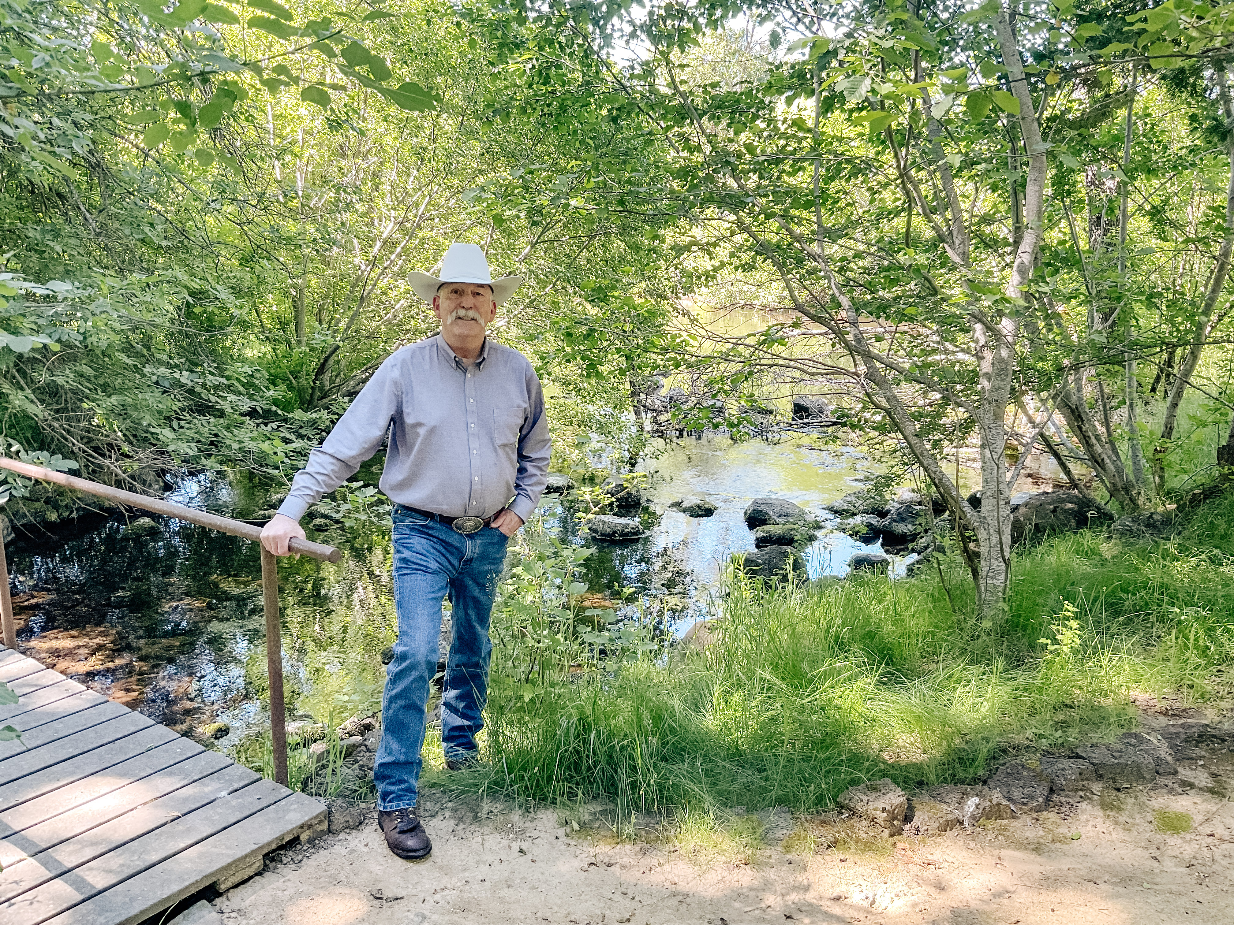 Jim Abel by the creek